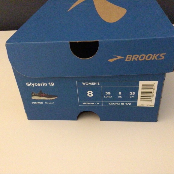 Women’s Brooks Glycerin 19 Running Sneakers. Size 8.  Dark Blue. VG condition. - Picture 6 of 7